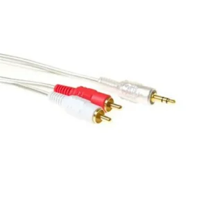 ACT High quality 2x RCA male to 1x 3.5mm stereo jack male