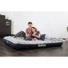 Bestway 80″ x 60″ x 12″/2.03m x 1.52m x 30cm Tritech Airbed Queen Fashion Flock Built-in AC Pump