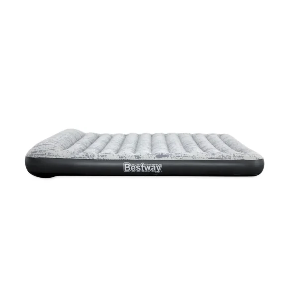 Bestway 80″ x 60″ x 12″/2.03m x 1.52m x 30cm Tritech Airbed Queen Fashion Flock Built-in AC Pump