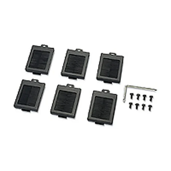 APC NetShelter Cable Management, Mounting Rail Brush Strips, Set of 6, for NetShelter SX 750 mm Wide, Black, 76 x 114 x 13 mm