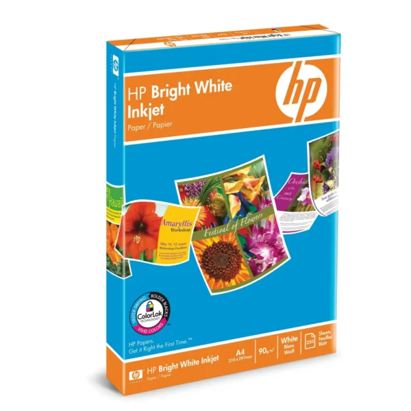 HP Bright White Inkjet Paper-250 sht/A4/210 x 297 mm