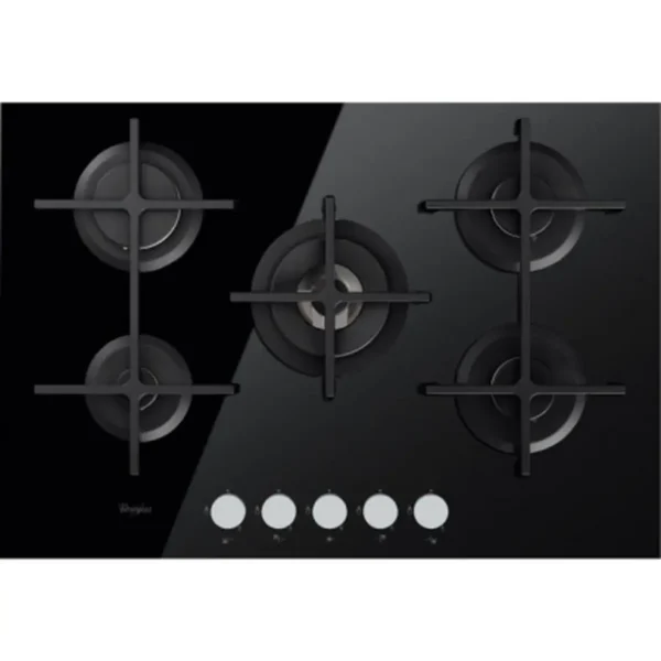 Whirlpool GOA 7523 NB hob Black Built-in Gas 5 zone(s)
