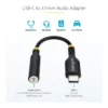 StarTech.com 5in (12.7cm) USB-C to 3.5mm TRRS Headphone/Headset Jack Audio Adapter, USB Type-C Aux Dongle, 32-bit DAC, Supports USB-C/Thunderbolt, Laptop/Phone/Tablet