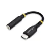 StarTech.com 5in (12.7cm) USB-C to 3.5mm TRRS Headphone/Headset Jack Audio Adapter, USB Type-C Aux Dongle, 32-bit DAC, Supports USB-C/Thunderbolt, Laptop/Phone/Tablet