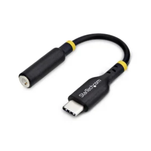 StarTech.com 5in (12.7cm) USB-C to 3.5mm TRRS Headphone/Headset Jack Audio Adapter, USB Type-C Aux Dongle, 32-bit DAC, Supports USB-C/Thunderbolt, Laptop/Phone/Tablet
