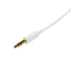 StarTech.com 2m White Slim 3.5mm Stereo Audio Cable – Male to Male