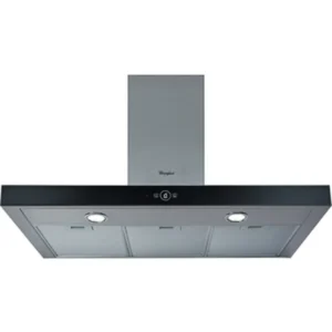 Whirlpool AKR 759 IX cooker hood Wall-mounted Black, Stainless steel 704 m³/h