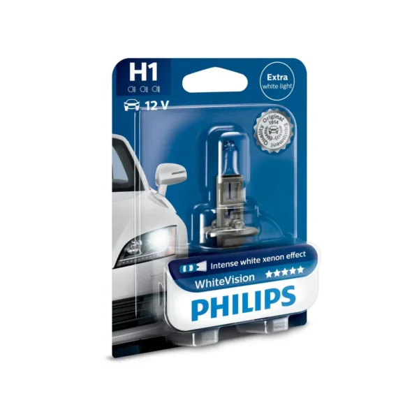 Philips WhiteVision Type of lamp: H1 Pack of: 1 12 V, 55 W Headlights