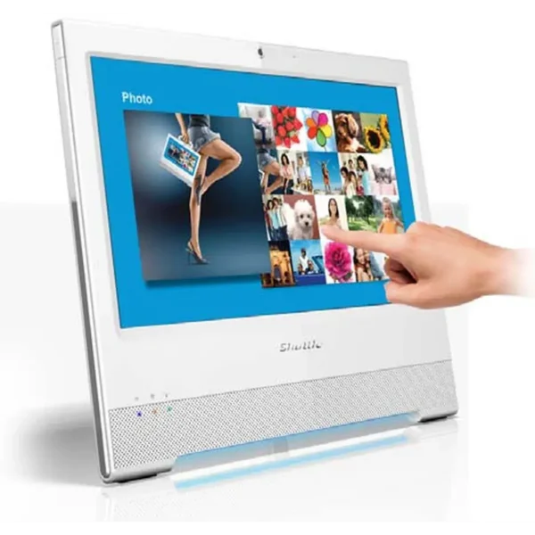 Shuttle X50V2 Plus Intel Atom® D525 39.6 cm (15.6″) 1366 x 768 pixels Touchscreen All-in-One PC DDR3-SDRAM White