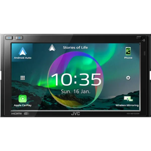 JVC KW-M875DBW car media receiver Black Wi-Fi 180 W Bluetooth
