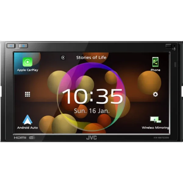JVC KW-M875DBW car media receiver Black Wi-Fi 180 W Bluetooth