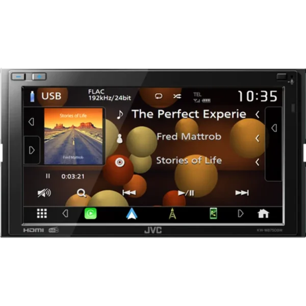 JVC KW-M875DBW car media receiver Black Wi-Fi 180 W Bluetooth