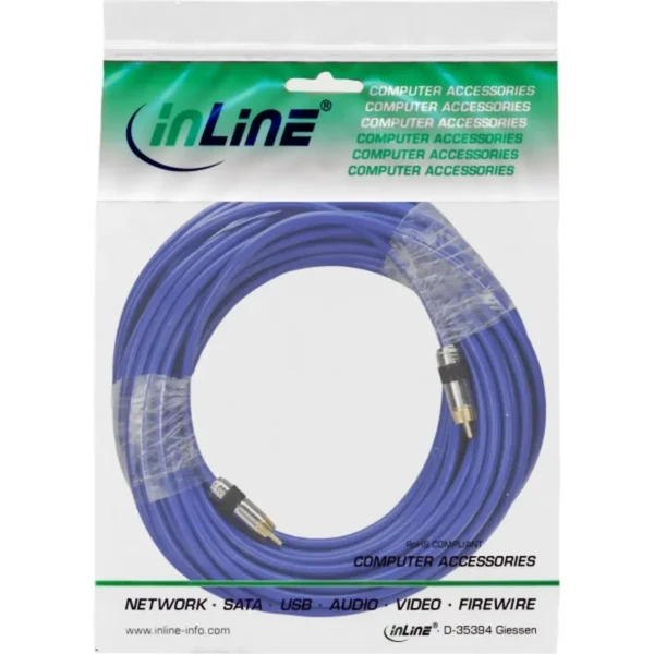 InLine Premium RCA Audio Cable 1x RCA male / male gold plated 20m