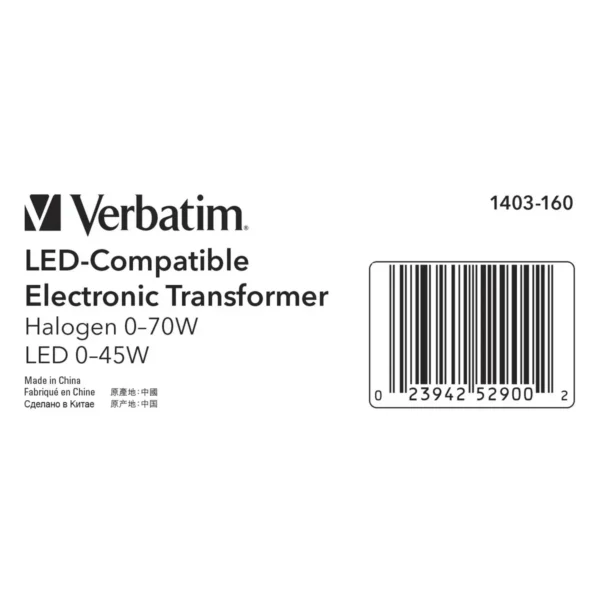 Verbatim 12V LED-Compatible Electronic Transformer
