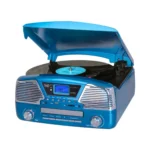 Trevi TT 1068 E Direct drive audio turntable Blue Semi Automatic