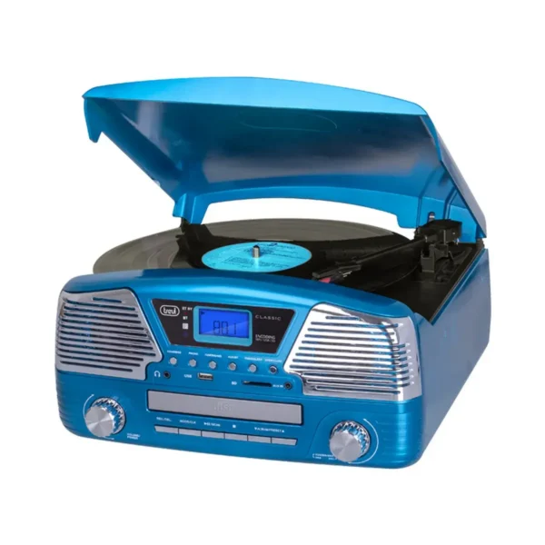 Trevi TT 1068 E Direct drive audio turntable Blue Semi Automatic