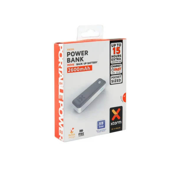 Xtorm XB098 power bank Lithium-Ion (Li-Ion) 2600 mAh Grey, White