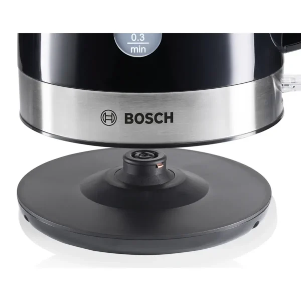 Bosch TWK7403 electric kettle 1.7 L 2200 W Black, Stainless steel