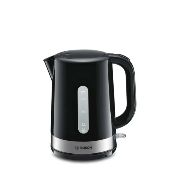 Bosch TWK7403 electric kettle 1.7 L 2200 W Black, Stainless steel