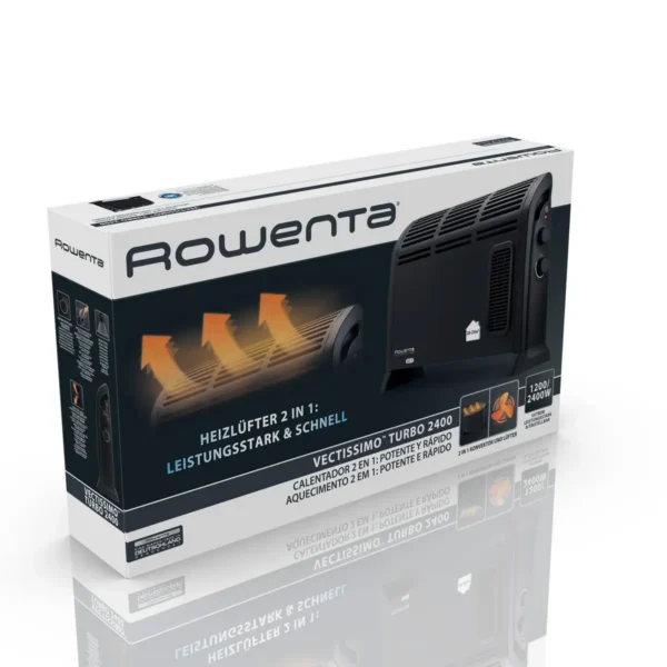 Rowenta Convector Vectissimo II CO3035 Indoor Black 2400 W Convector electric space heater