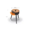 Unold 86545 electric space heater Indoor Black, Wood Fan electric space heater