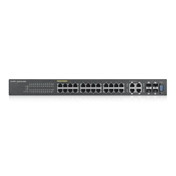Zyxel GS2210-24HP network switch Managed L2 Gigabit Ethernet (10/100/1000) 1U Black