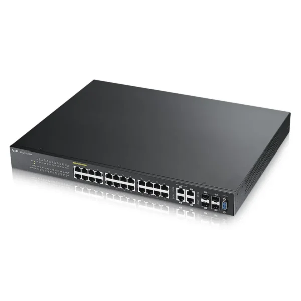 Zyxel GS2210-24HP network switch Managed L2 Gigabit Ethernet (10/100/1000) 1U Black