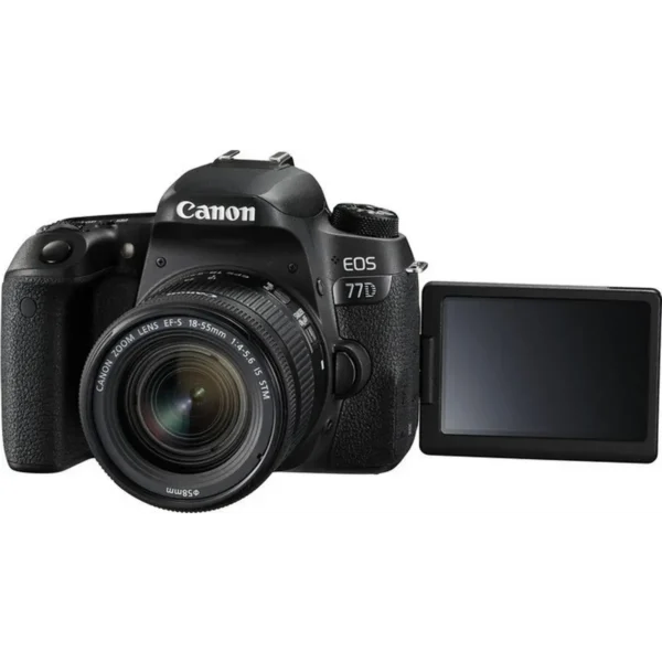 Canon EOS 77D + 18-55mm F4.0-5.6 IS STM + EF-S 55-250mm F4-5.6 IS STM SLR Camera Kit 24.2 MP CMOS 6000 x 4000 pixels Black