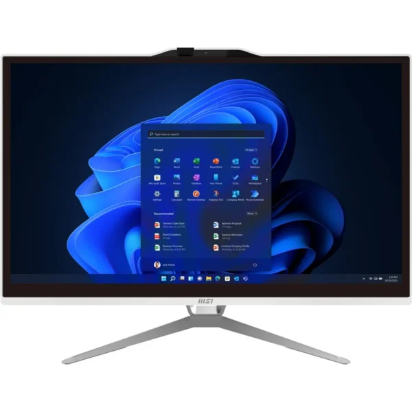 MSI PRO AP222T 13M-221DE All-in-One PC/workstation Intel® Pentium® Gold G7400 54.6 cm (21.5″) 1920 x 1080 pixels Touchscreen 4 GB DDR4-SDRAM 128 GB SSD Windows 11 Pro Wi-Fi 5 (802.11ac) White