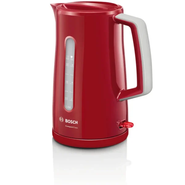 Bosch TWK3A037GB electric kettle 1.7 L 3000 W Grey, Red
