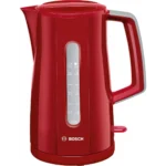 Bosch TWK3A037GB electric kettle 1.7 L 3000 W Grey, Red