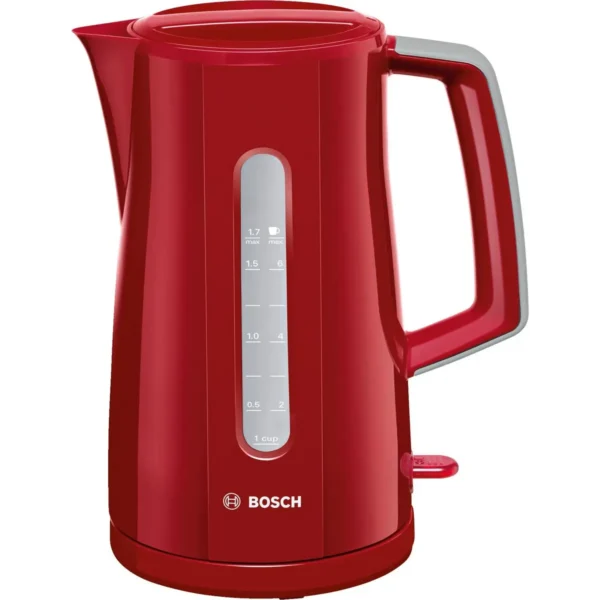 Bosch TWK3A037GB electric kettle 1.7 L 3000 W Grey, Red