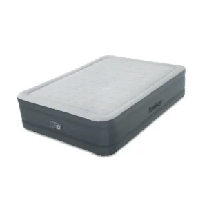 Bestway 80″ x 60″ x 18″/2.03m x 1.52m x 46cm Fortech Airbed Queen Snugable Top Built-in AC Pump