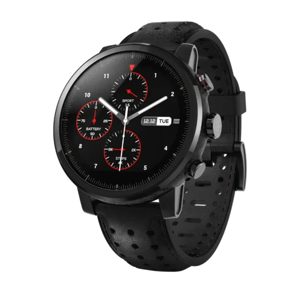 Amazfit Stratos+ 3.4 cm (1.34″) LCD Digital 320 x 300 pixels Touchscreen Black Wi-Fi GPS (satellite)