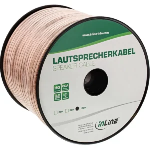 InLine Speaker Cable 2x 4mm² CCA transparent 25m