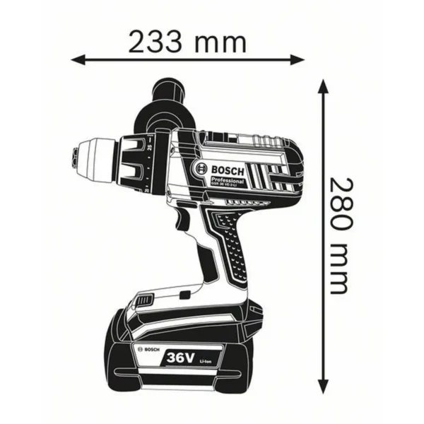 Bosch GSR 36 VE-2-LI 3.3 kg Black, Blue