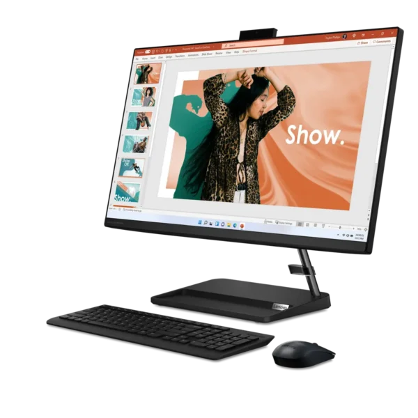 Lenovo IdeaCentre AIO 3 27IAP7 Intel® Core™ i5 i5-12450H 68.6 cm (27″) 1920 x 1080 pixels All-in-One PC 8 GB DDR4-SDRAM 512 GB SSD Windows 11 Home Wi-Fi 6 (802.11ax) Black