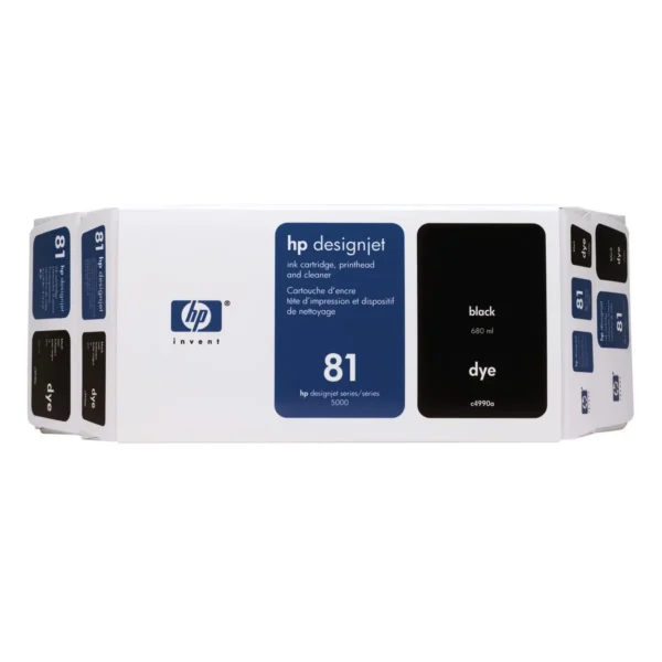 HP 81 Value Pack 680-ml Black DesignJet Dye Ink Cartridge and Printhead print head Inkjet printing