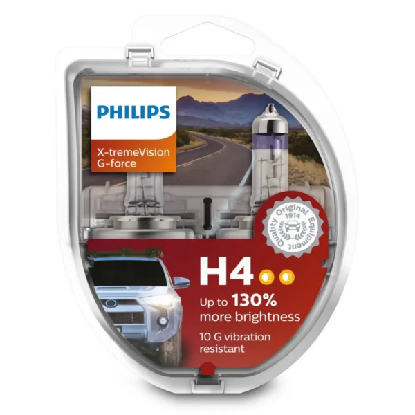 Philips X-tremeVision G-force 12342XVGS2 10 G vibration resistance