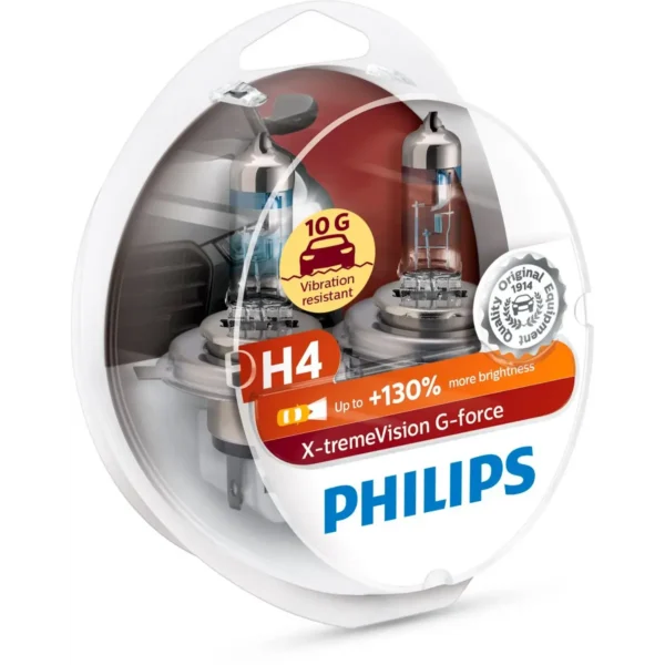 Philips X-tremeVision G-force 12342XVGS2 10 G vibration resistance
