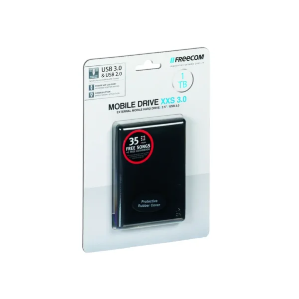 Freecom Network Drive XXS 3.0 external hard drive 1 TB 2.5″ USB Type-A 3.2 Gen 1 (3.1 Gen 1) Black