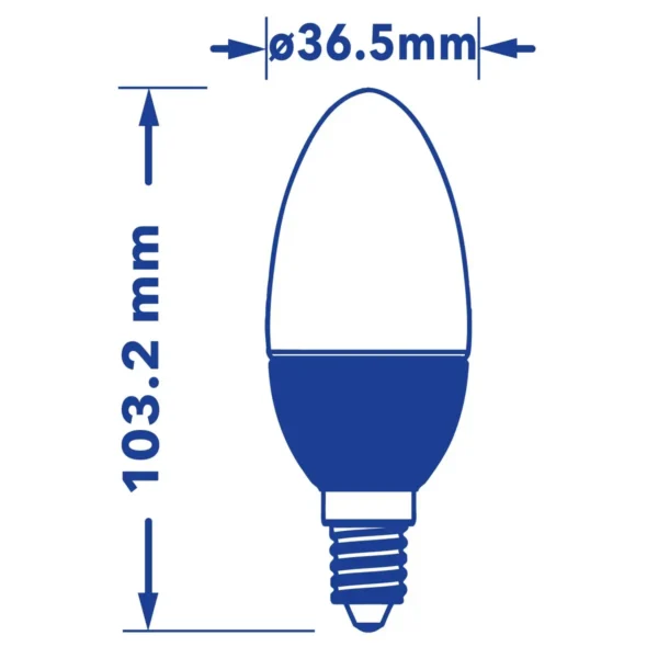 Verbatim LED Candle, Clear, E14, 4.5W