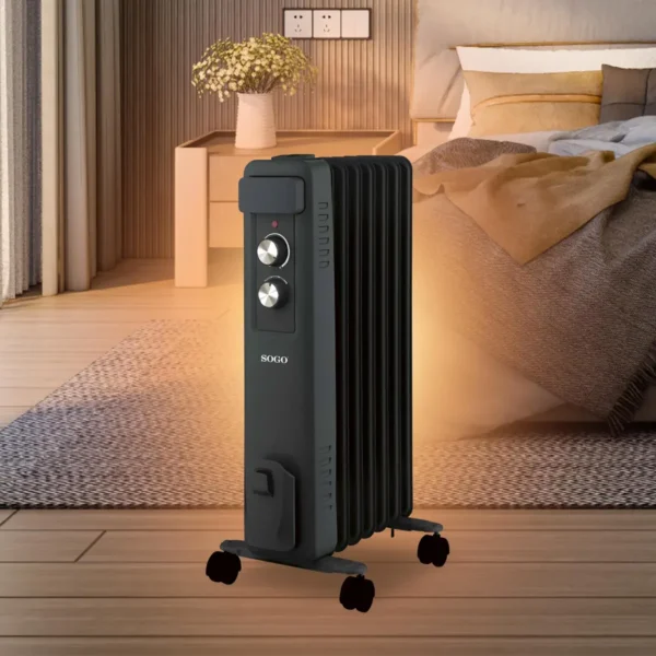 Sogo CAL-SS-18455 electric space heater Indoor Black 1500 W Oil electric space heater