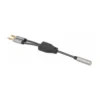 Manhattan Headset Adapter Cable with Stereo Audio Y-Splitter, 3.5mm, Aux, 15cm, Female/2x Male, Splits Single Headset Plug into Microphone and Audio Plugs, Slim Design, Black/Silver, Gold plated contacts and pure oxygen-free copper wire, Lifetime Warranty