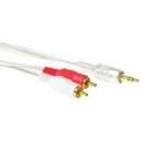 ACT High quality 2x RCA male to 1x 3.5mm stereo jack male