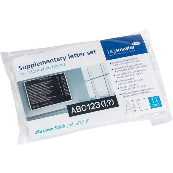 Legamaster supplementary character set 12mm 288pcs