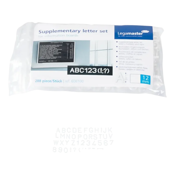 Legamaster supplementary character set 12mm 288pcs