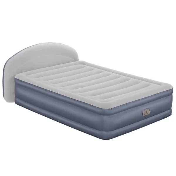 Bestway Tritech LoungeLux Headboard Queen Air Mattress with Built-in AC Pump 2.29 m x 1.52 m x 84 cm