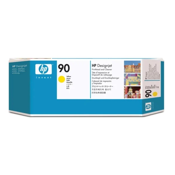 HP 90 Yellow DesignJet Printhead and Printhead Cleaner