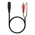 Nanocable 10.24.1301 audio cable 1.5 m 2 x RCA 3.5mm Black
